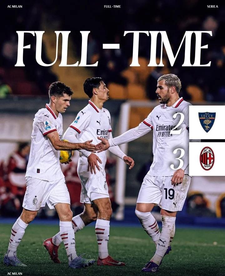 AC米兰横扫对手,全队高涨士气 AC米兰横扫对手,全队高涨士气