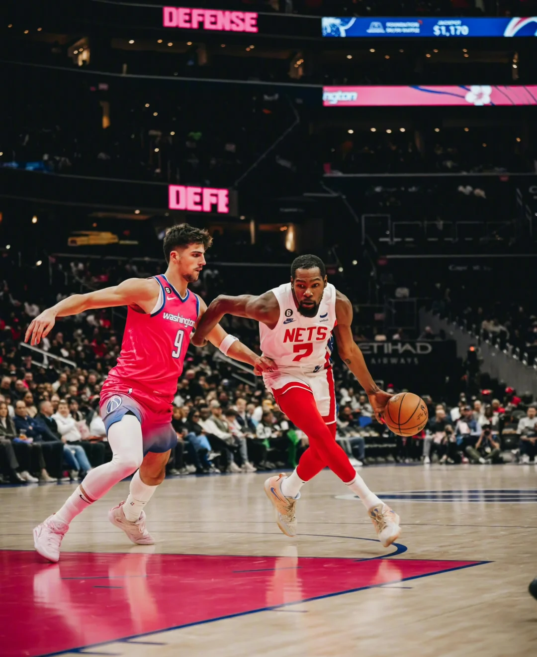 杜兰特17中10，篮网大胜奇才